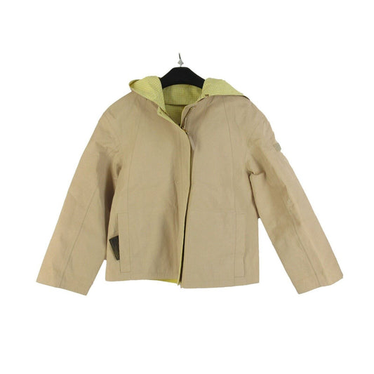 LOUIS VUITTON Women’s Beige Yellow Rain Nylon Hooded Jacket Coat Style
